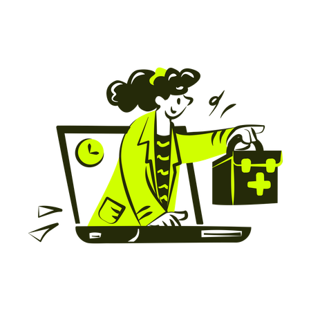 Online Pharmacy Shopping  Illustration