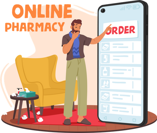 Online Pharmacy store  Illustration