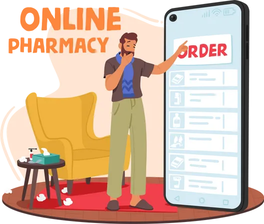 Online Pharmacy store  Illustration