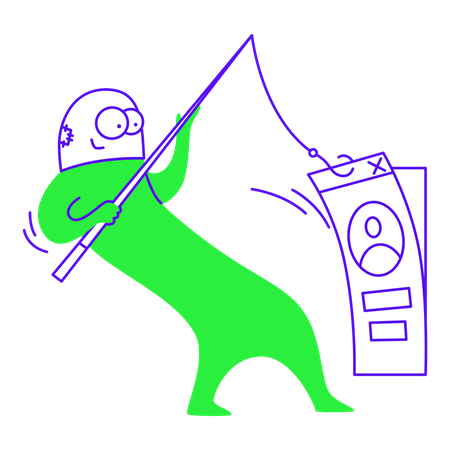 Online phishing attack  일러스트레이션