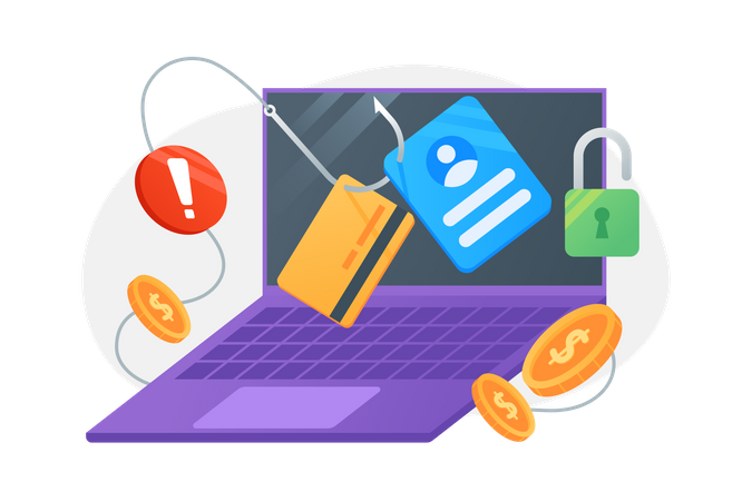 Online Phishing  일러스트레이션