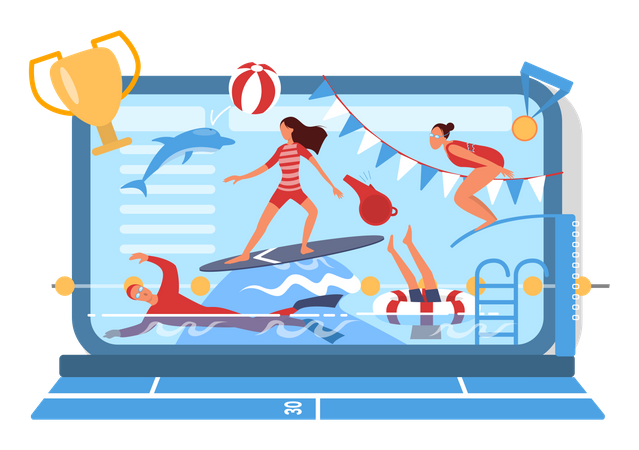 Online Physical Education  Illustration