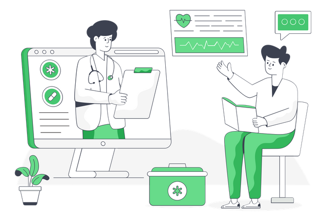 Online Physician  Illustration