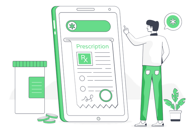 Online Prescription Illustration
