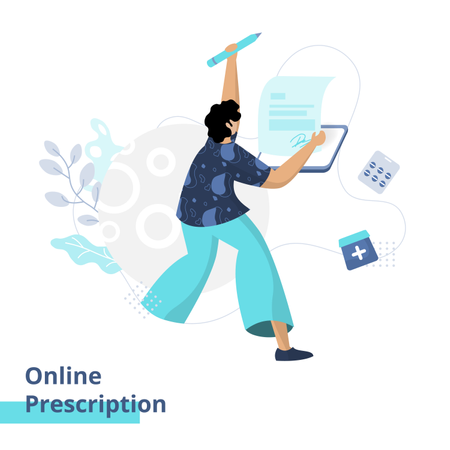 Online Prescription  Illustration