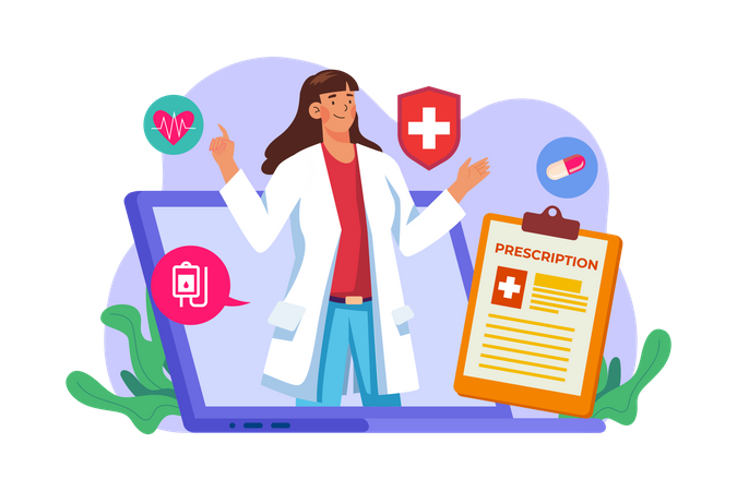 Online Prescription  Illustration