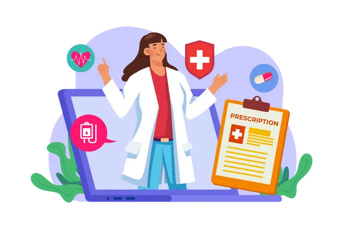 Online Prescription  Illustration