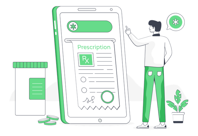 Online Prescription  Illustration