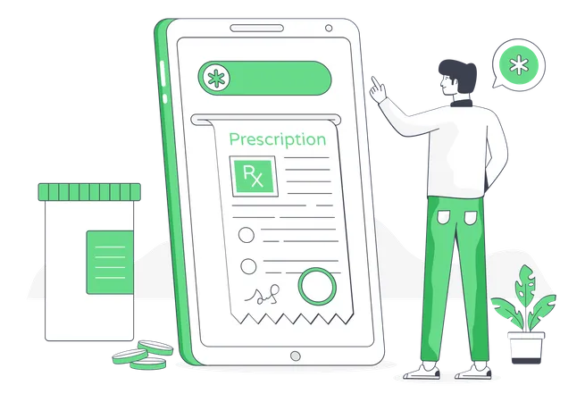 Online Prescription  Illustration