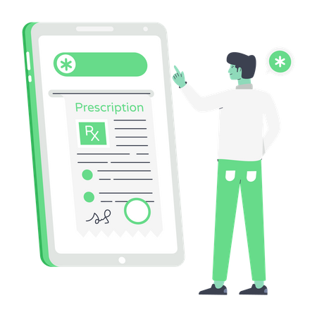 Online Prescription  Illustration