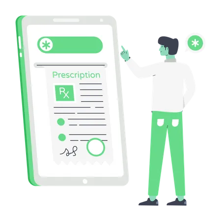 Online Prescription  Illustration