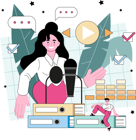 Online presentation  Illustration