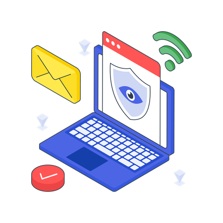 Online Privacy  Illustration