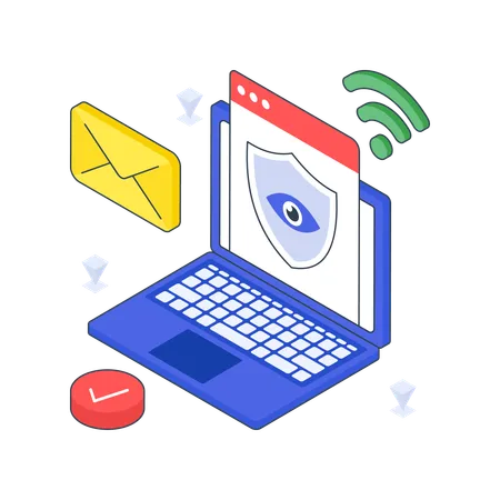 Online Privacy  Illustration