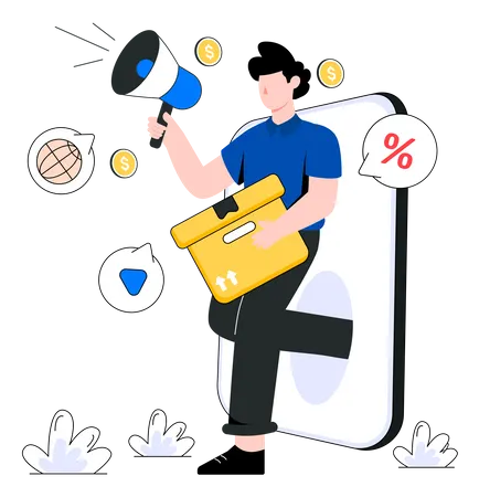 Online Product Marketing  Illustration
