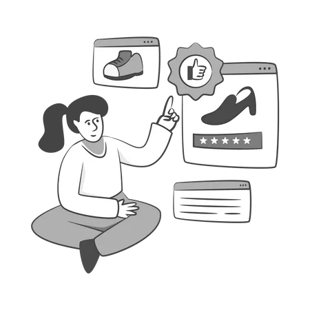 Online Product Rating  Illustration