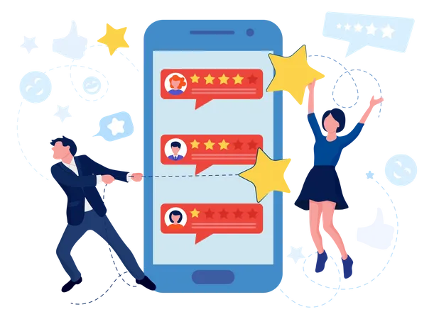 Online product review by users Illustration