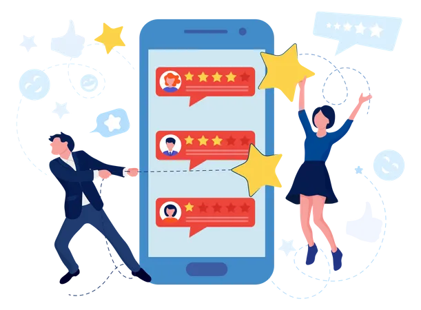 Online product review by users  Illustration