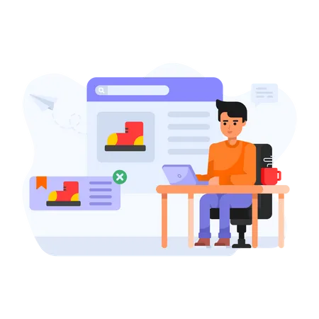 Online Product Selling  Illustration