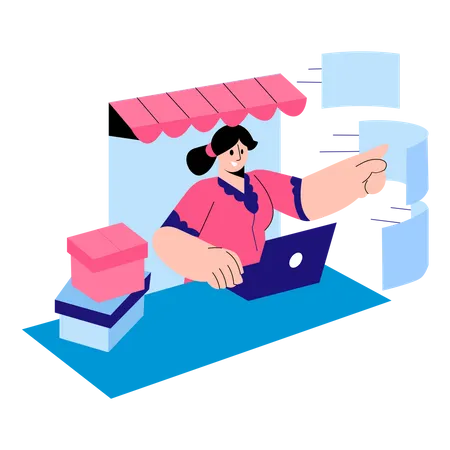 Online product selling Illustration