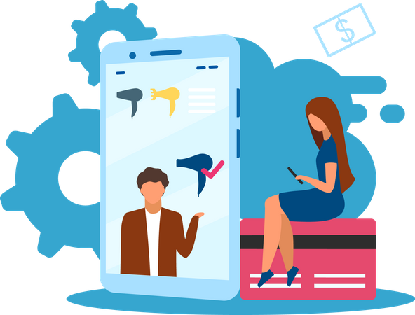 Online Product Selling  Illustration