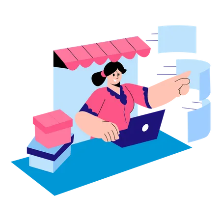 Online product selling  Illustration