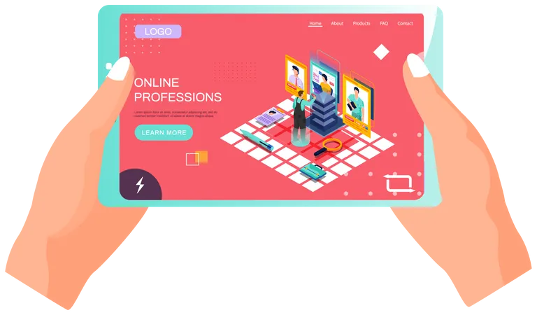 Online professions  Illustration