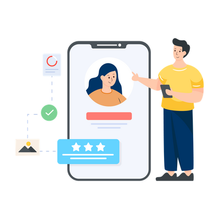 Online Profile  Illustration
