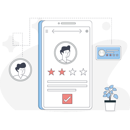 Online profile rating  Illustration