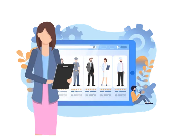 Online Profile Search  Illustration