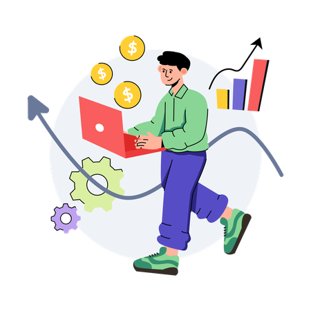 Online Profit  Illustration