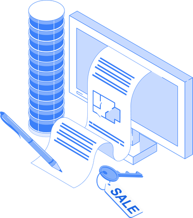 Online property agreement  Illustration