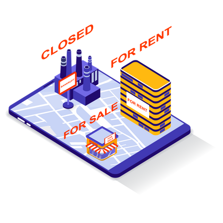 Online Property App  Illustration