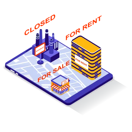 Online Property App  Illustration