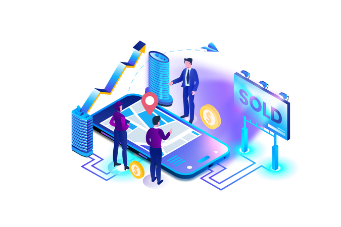 Online property auction  Illustration