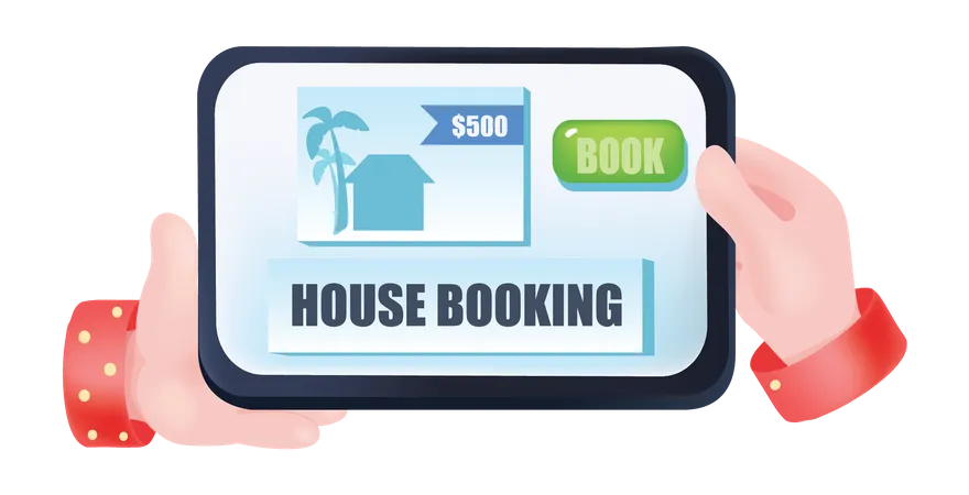 Online Property Booking Illustration