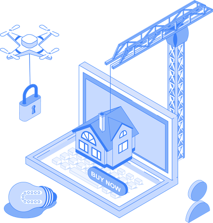 Online property buy  Illustration