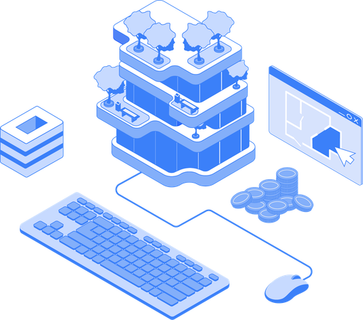 Online property plan  Illustration