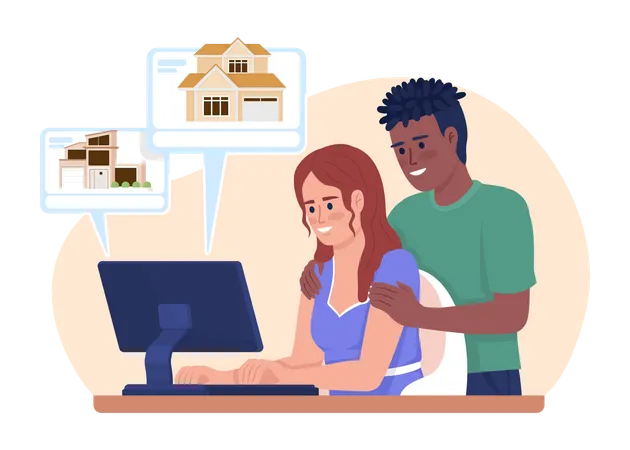 Online property search  Illustration