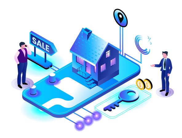 Online Property Selling app  Illustration