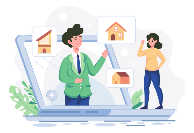 Online Property Service  Illustration