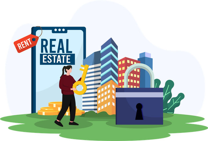 Online property site  Illustration