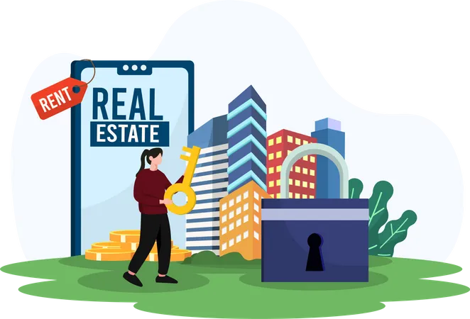 Online property site  Illustration