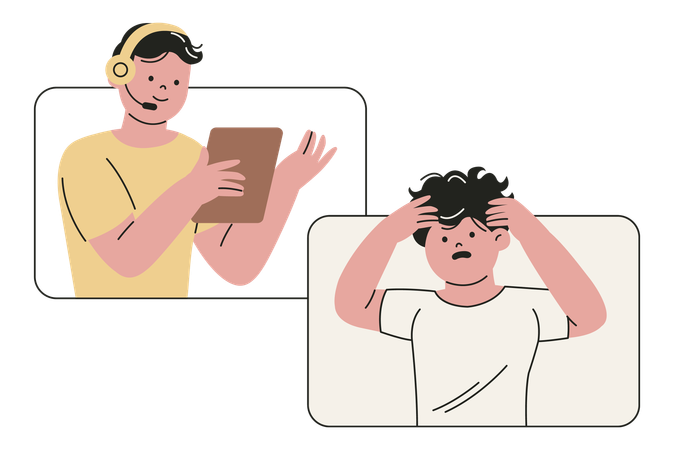Online Psychotherapy  Illustration
