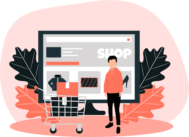 Online Purchase  Illustration