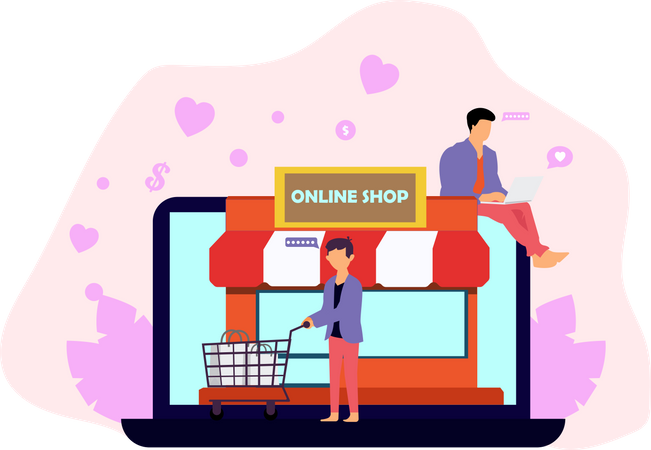 Online Purchase  Illustration