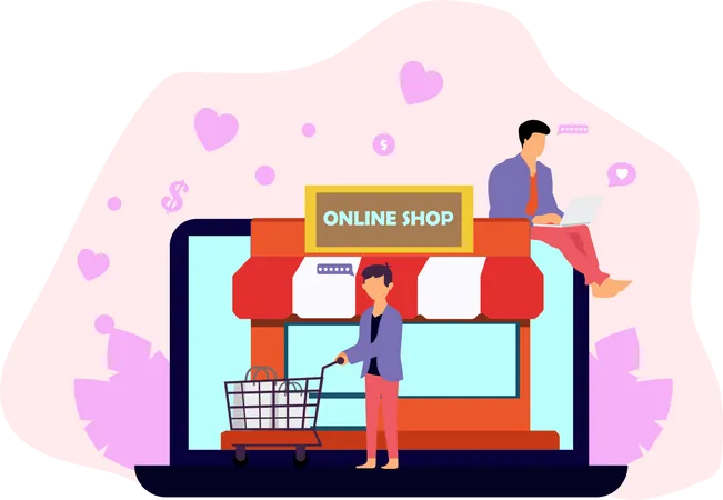 Online Purchase  Illustration