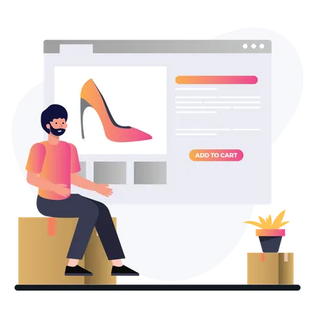 Online Purchase  Illustration