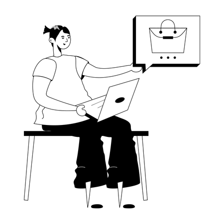 Online Purchase  Illustration