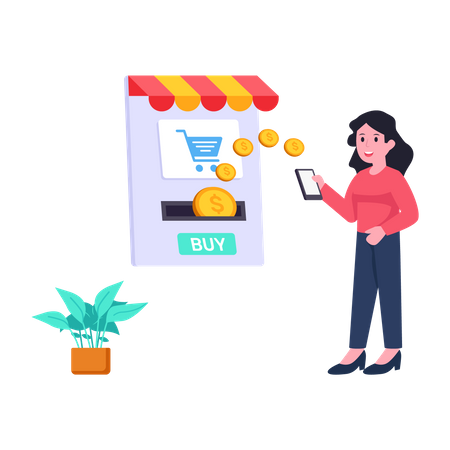 Online Purchase  Illustration